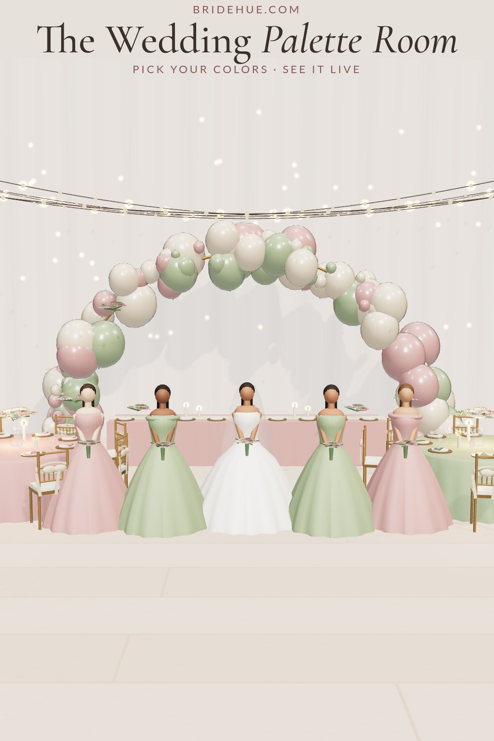 The Wedding Palette Room: see your wedding colors in a 3D reception